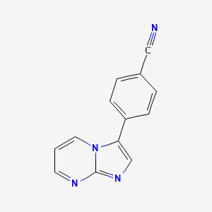 molecular formula C13H8N4 B12595298 4-(Imidazo[1,2-a]pyrimidin-3-yl)benzonitrile CAS No. 629627-62-9