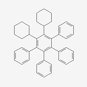molecular formula C42H42 B12595332 1,2-Dicyclohexyl-3,4,5,6-tetraphenylbenzene CAS No. 643767-52-6