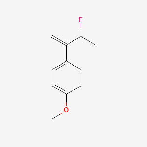 molecular formula C11H13FO B12595340 1-(3-Fluorobut-1-en-2-yl)-4-methoxybenzene CAS No. 637041-24-8