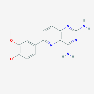molecular formula C15H15N5O2 B12595343 6-(3,4-Dimethoxyphenyl)pyrido[3,2-d]pyrimidine-2,4-diamine CAS No. 897359-93-2