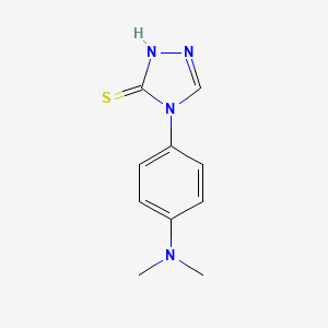 molecular formula C10H12N4S B12595386 4-[4-(Dimethylamino)phenyl]-2,4-dihydro-3H-1,2,4-triazole-3-thione CAS No. 642462-59-7