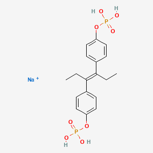 molecular formula C18H22NaO8P2+ B1259541 Stilphostrol CAS No. 5965-09-3
