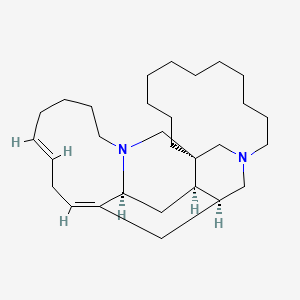 molecular formula C29H48N2 B1259547 (1R,2R,4S,10Z,13Z,16S)-5,18-diazapentacyclo[16.11.1.11,5.02,16.04,14]hentriaconta-10,13-diene 