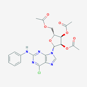 molecular formula C22H22ClN5O7 B125955 6-Chloro-N-phenyl-9-(2,3,5-tri-O-acetyl-beta-D-ribofuranosyl)-9H-purin-2-amine CAS No. 53296-14-3