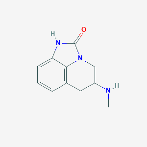 molecular formula C11H13N3O B1259551 10-(Methylamino)-1,3-diazatricyclo[6.3.1.04,12]dodeca-4,6,8(12)-trien-2-one 