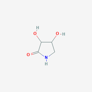 molecular formula C4H7NO3 B1259554 3,4-dihydroxypyrrolidin-2-one 