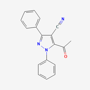 molecular formula C18H13N3O B12595715 5-Acetyl-1,3-diphenyl-1H-pyrazole-4-carbonitrile CAS No. 649746-06-5