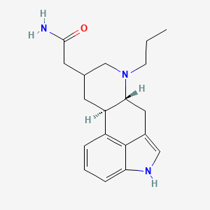 molecular formula C19H25N3O B1259582 2-[(6aR,10aR)-7-propyl-6,6a,8,9,10,10a-hexahydro-4H-indolo[4,3-fg]quinolin-9-yl]acetamide 