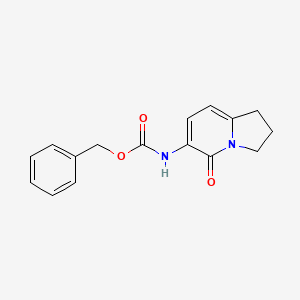 molecular formula C16H16N2O3 B12595871 Benzyl (5-oxo-1,2,3,5-tetrahydroindolizin-6-yl)carbamate CAS No. 612065-14-2