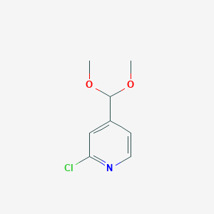 molecular formula C8H10ClNO2 B12595879 2-Chloro-4-(dimethoxymethyl)pyridine CAS No. 650607-95-7