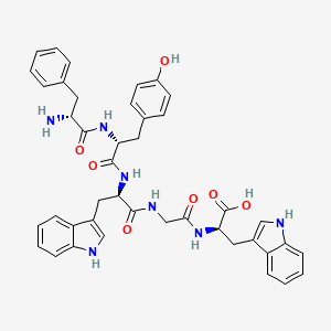molecular formula C42H43N7O7 B12595926 D-Phenylalanyl-D-tyrosyl-D-tryptophylglycyl-D-tryptophan CAS No. 644997-47-7