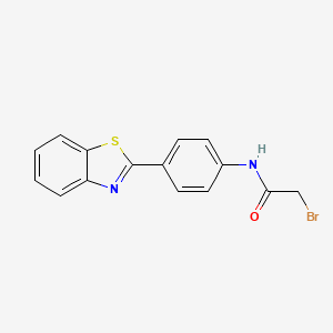 molecular formula C15H11BrN2OS B12595958 N-[4-(1,3-Benzothiazol-2-yl)phenyl]-2-bromoacetamide CAS No. 886012-82-4