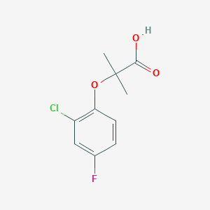 molecular formula C10H10ClFO3 B12595998 2-(2-Chloro-4-fluorophenoxy)-2-methylpropanoic acid CAS No. 898265-63-9