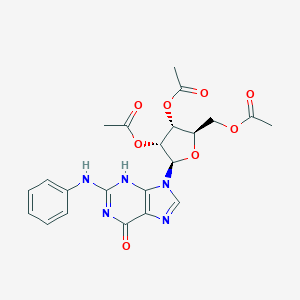 molecular formula C22H23N5O8 B125960 N-Phenyl Guanosine 2',3',5'-Triacetate CAS No. 53296-13-2