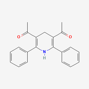 molecular formula C21H19NO2 B12596006 1,1'-(2,6-Diphenyl-1,4-dihydropyridine-3,5-diyl)di(ethan-1-one) CAS No. 639465-37-5