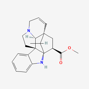 molecular formula C21H24N2O2 B1259601 methyl (1R,9R,10R,12R,19S)-20-methyl-8,16-diazahexacyclo[10.6.1.19,12.01,9.02,7.016,19]icosa-2,4,6,13-tetraene-10-carboxylate 