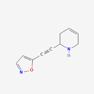 molecular formula C10H10N2O B12596025 2-[(1,2-Oxazol-5-yl)ethynyl]-1,2,3,6-tetrahydropyridine CAS No. 651314-39-5