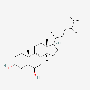 molecular formula C29H48O2 B1259603 (10S,13R,14R,17R)-10,13,14-trimethyl-17-[(2R)-6-methyl-5-methylideneheptan-2-yl]-1,2,3,4,5,6,7,11,12,15,16,17-dodecahydrocyclopenta[a]phenanthrene-3,6-diol 