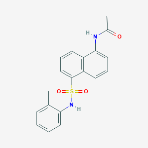 molecular formula C19H18N2O3S B12596059 N-{5-[(2-Methylphenyl)sulfamoyl]naphthalen-1-yl}acetamide CAS No. 648899-34-7