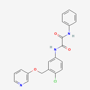molecular formula C20H16ClN3O3 B12596069 N~1~-(4-Chloro-3-{[(pyridin-3-yl)oxy]methyl}phenyl)-N~2~-phenylethanediamide CAS No. 642085-10-7