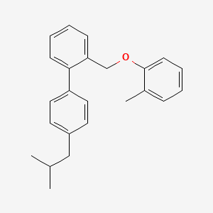 molecular formula C24H26O B12596076 1,1'-Biphenyl, 2-[(2-methylphenoxy)methyl]-4'-(2-methylpropyl)- CAS No. 644964-50-1