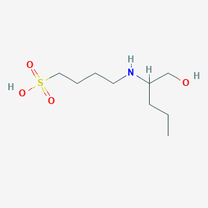 molecular formula C9H21NO4S B12596093 4-[(1-Hydroxypentan-2-YL)amino]butane-1-sulfonic acid CAS No. 906073-28-7