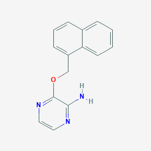 molecular formula C15H13N3O B12596111 Pyrazinamine, 3-(1-naphthalenylmethoxy)- CAS No. 642084-43-3