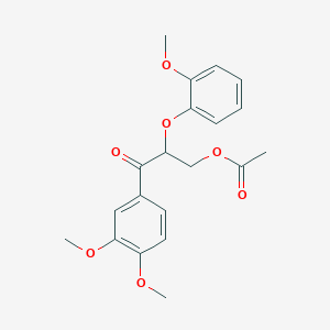 molecular formula C20H22O7 B1259612 Veratrone acetate 