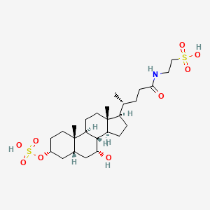 molecular formula C26H45NO9S2 B1259620 3alpha-Sulfooxy-7alpha-hydroxy-5beta-cholan-24-oyl-taurine 