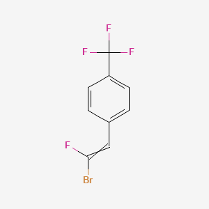 molecular formula C9H5BrF4 B12596254 1-(2-Bromo-2-fluoroethenyl)-4-(trifluoromethyl)benzene CAS No. 898224-80-1