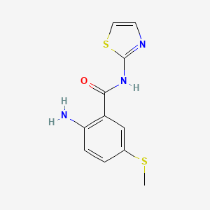 molecular formula C11H11N3OS2 B12596266 2-Amino-5-(methylsulfanyl)-N-(1,3-thiazol-2-yl)benzamide CAS No. 603107-81-9