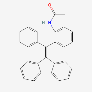 molecular formula C28H21NO B12596380 Acetamide, N-[2-(9H-fluoren-9-ylidenephenylmethyl)phenyl]- CAS No. 883744-06-7