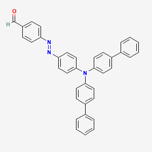 molecular formula C37H27N3O B12596396 4-[(E)-{4-[Di([1,1'-biphenyl]-4-yl)amino]phenyl}diazenyl]benzaldehyde CAS No. 648901-08-0