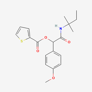 molecular formula C19H23NO4S B12596453 1-(4-Methoxyphenyl)-2-[(2-methylbutan-2-yl)amino]-2-oxoethyl thiophene-2-carboxylate CAS No. 606114-61-8