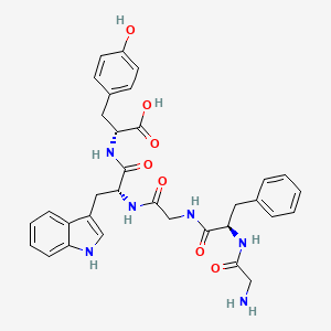 molecular formula C33H36N6O7 B12596498 Glycyl-D-phenylalanylglycyl-D-tryptophyl-D-tyrosine CAS No. 644997-01-3