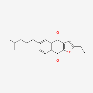 molecular formula C20H22O3 B12596536 2-Ethyl-6-(4-methylpentyl)naphtho[2,3-b]furan-4,9-dione CAS No. 915093-51-5