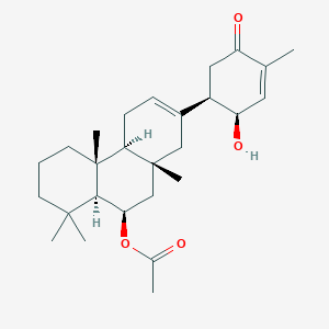 [(4aS,4bR,8aS,9R,10aR)-2-[(1R,2R)-2-hydroxy-4-methyl-5-oxocyclohex-3-en-1-yl]-4b,8,8,10a-tetramethyl-4,4a,5,6,7,8a,9,10-octahydro-1H-phenanthren-9-yl] acetate