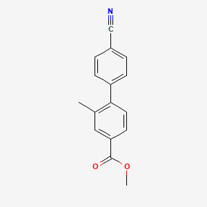 molecular formula C16H13NO2 B12596598 Methyl 4'-cyano-2-methyl[1,1'-biphenyl]-4-carboxylate CAS No. 648882-67-1