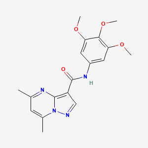 5,7-dimethyl-N-(3,4,5-trimethoxyphenyl)-3-pyrazolo[1,5-a]pyrimidinecarboxamide