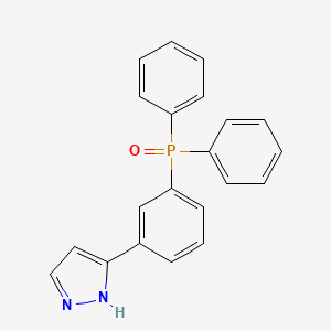 molecular formula C21H17N2OP B12596886 5-[3-(Diphenylphosphoryl)phenyl]-1H-pyrazole CAS No. 877129-26-5