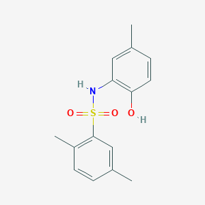 molecular formula C15H17NO3S B12596899 Benzenesulfonamide, N-(2-hydroxy-5-methylphenyl)-2,5-dimethyl- CAS No. 915372-74-6