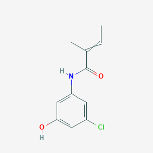 molecular formula C11H12ClNO2 B12596917 N-(3-Chloro-5-hydroxyphenyl)-2-methylbut-2-enamide CAS No. 885044-48-4
