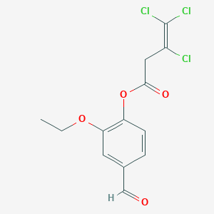 molecular formula C13H11Cl3O4 B12596949 2-Ethoxy-4-formylphenyl 3,4,4-trichlorobut-3-enoate CAS No. 648918-06-3