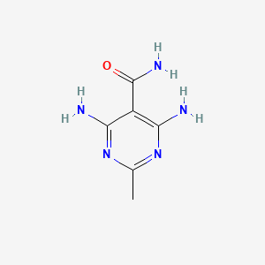 molecular formula C6H9N5O B12596983 4,6-Diamino-2-methylpyrimidine-5-carboxamide CAS No. 900472-89-1