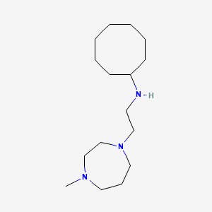 molecular formula C16H33N3 B12597094 N-[2-(4-Methyl-1,4-diazepan-1-yl)ethyl]cyclooctanamine CAS No. 627527-76-8