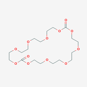 molecular formula C18H32O12 B12597116 1,3,6,9,12,15,17,20,23,26-Decaoxacyclooctacosane-2,16-dione CAS No. 879488-47-8