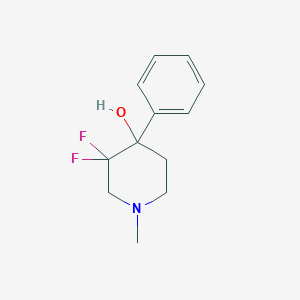 molecular formula C12H15F2NO B12597124 3,3-Difluoro-1-methyl-4-phenylpiperidin-4-ol CAS No. 651321-25-4