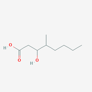 molecular formula C9H18O3 B12597313 3-Hydroxy-4-methyloctanoic acid CAS No. 875712-96-2