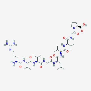 molecular formula C41H74N12O10 B12597334 L-Proline, L-arginyl-L-valyl-L-valylglycyl-L-leucyl-L-valyl-L-valylglycyl- CAS No. 646061-82-7