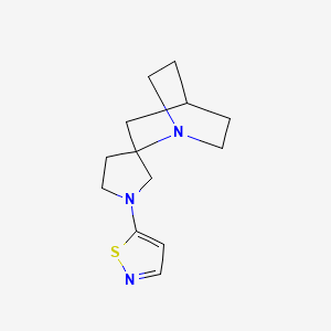 molecular formula C13H19N3S B12597490 Spiro[1-azabicyclo[2.2.2]octane-2,3'-pyrrolidine], 1'-(5-isothiazolyl)- CAS No. 646057-00-3
